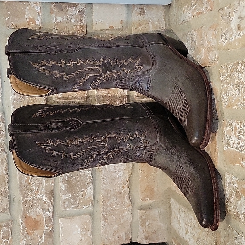 Old West, Brown Cowboy Boots, Size 10.